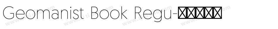 Geomanist Book Regu字体转换